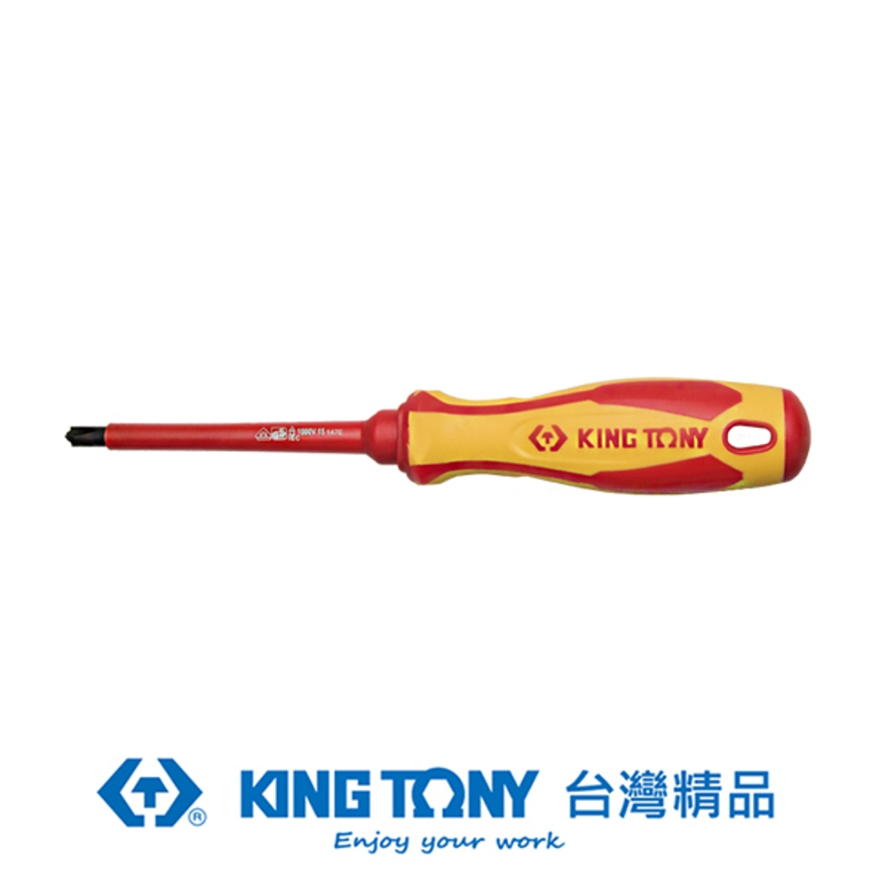 KING TONY 金統立 專業級工具 耐電壓十字複合起子PH2*100mm KT147E0204