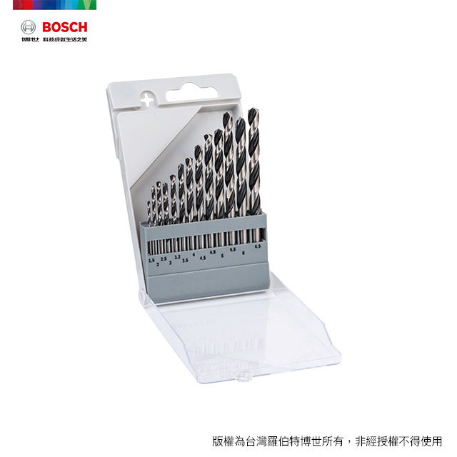 Bosch 13支裝金屬鑽頭組 (1-6.5mm)