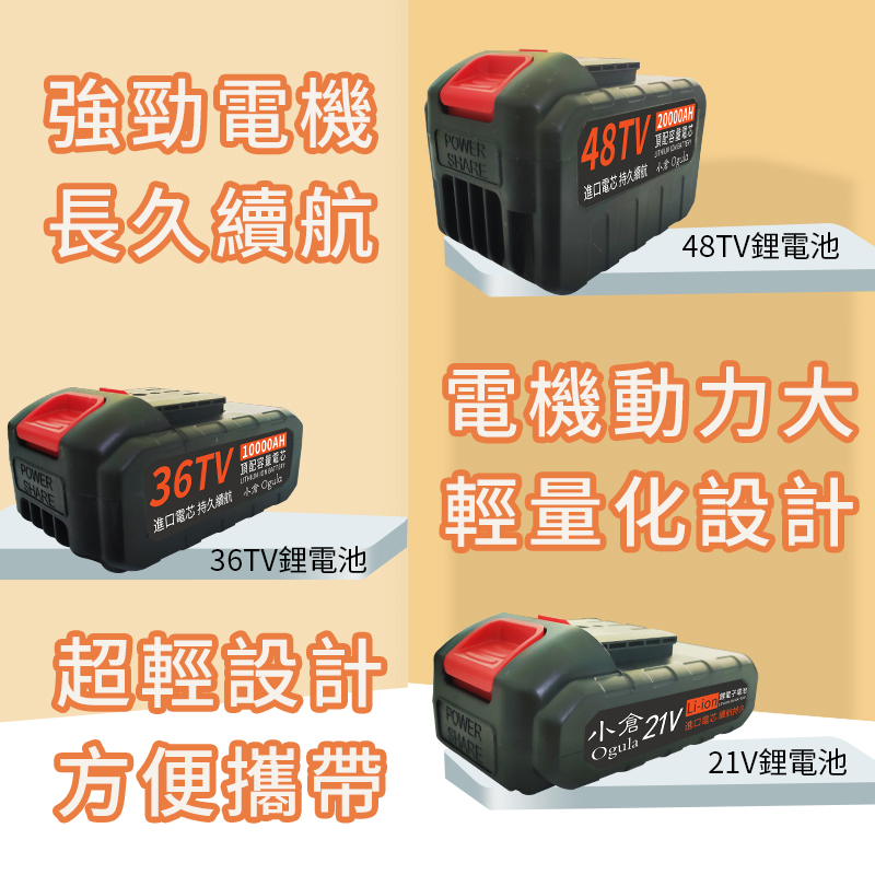 【小倉Ogula】全友21V電池 割草機配件 2代 3代打草機專用電池