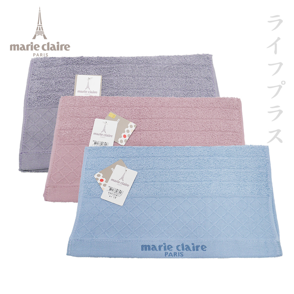 法國美麗佳人菱格提花緞檔毛巾-M8804-FT-2條入