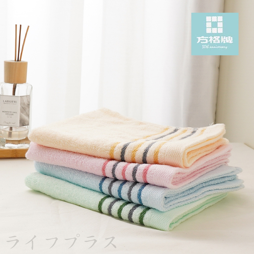簡約緞檔毛巾/多線條紋毛巾-3條入X4包