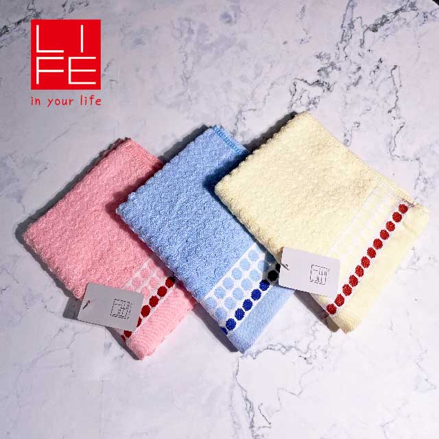 【LIFE 來福牌】圓紋主義提緞毛巾(隨機色)4入包