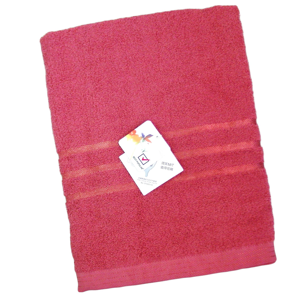 亮星銀光柔彩浴巾-312-紅色