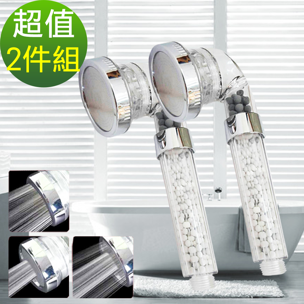 【神膚奇肌】除氯變壓三段式蓮蓬頭2入