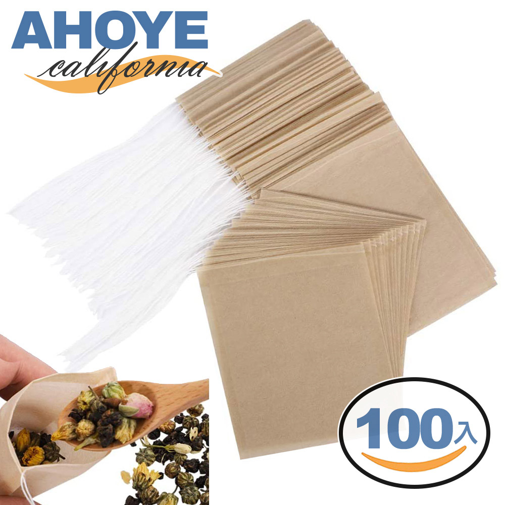 【Ahoye】無漂白針葉木漿紙濾茶袋 100入 茶包