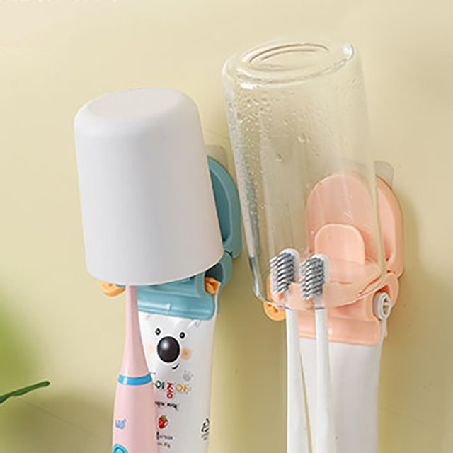 衛浴生活小幫手▲創意多功能浴室牙刷漱口杯鑰匙造型擠牙膏器置物架