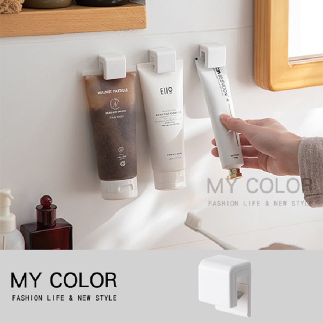 MY COLOR【5入】牙膏掛架 牙膏夾 洗面乳掛夾 毛巾塞 浴室收納 日式 壁掛牙膏夾【J144】