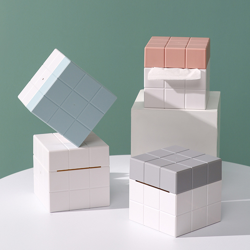 魔術方塊造型面紙收納盒