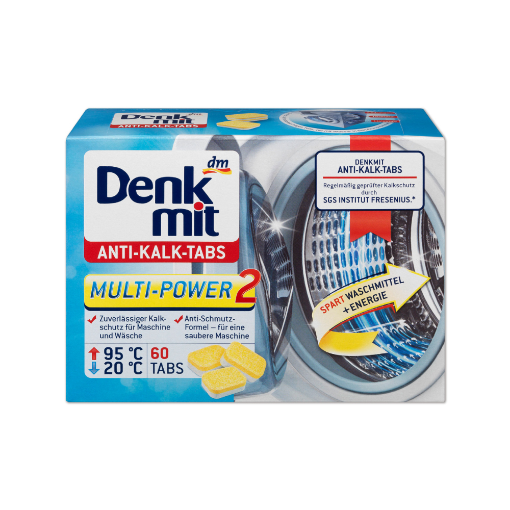 德國DM-洗衣機槽清潔錠60顆/盒(Denk mit筒槽清潔劑,衛浴清潔用品)