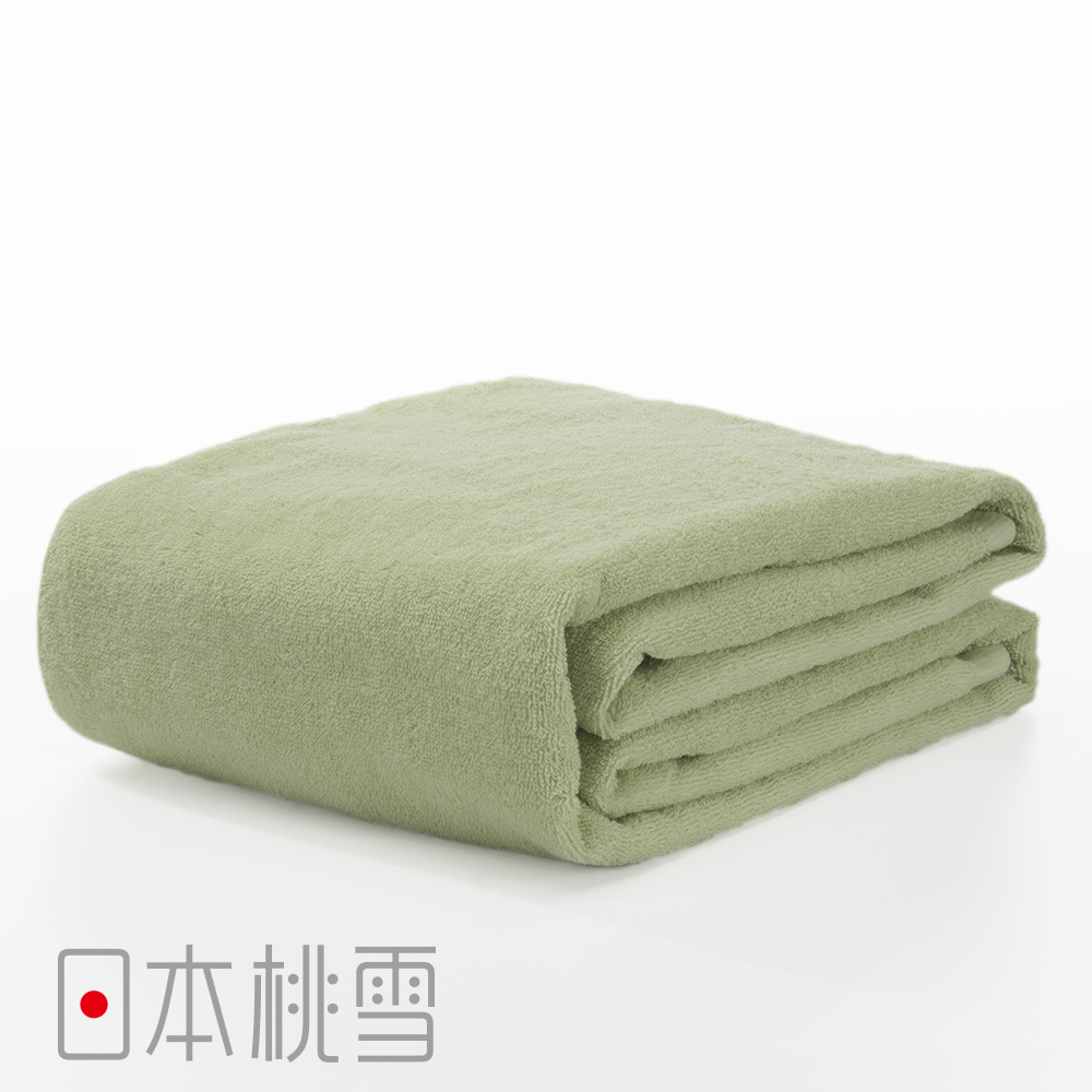 日本桃雪飯店超大浴巾(茶綠色)