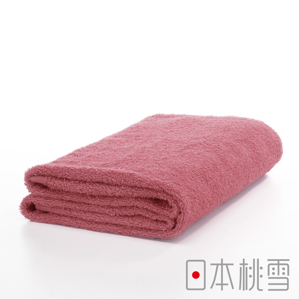 日本桃雪精梳棉飯店浴巾(莓紅)