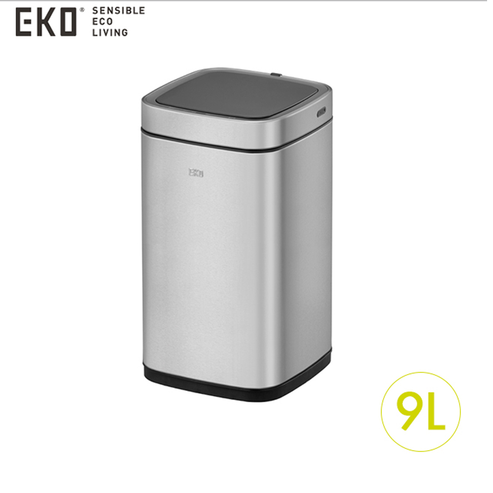 EKO 臻美X 感應環境垃圾桶 9L 灰鋼 EK9252RGMT-9L(HG1663-1)