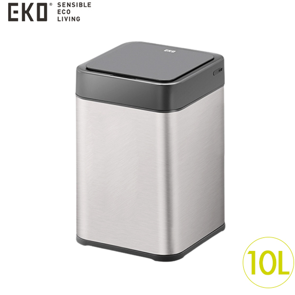 EKO 逸趣 感應環境桶10L 灰鋼 EK9208RGMT-10L(HG1657)