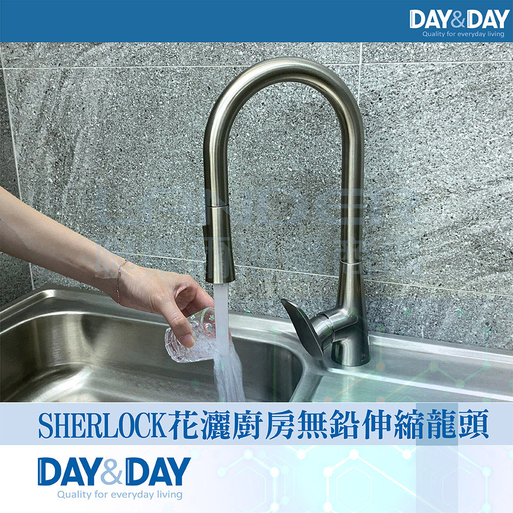 【DAY&DAY】SHERLOCK花灑廚房無鉛伸縮龍頭(EA-072-N)