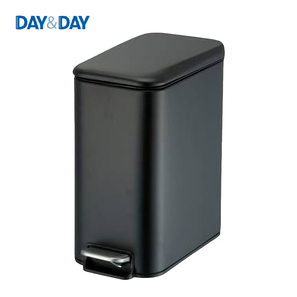 DAY&DAY 直向式垃圾桶-黑色 5L