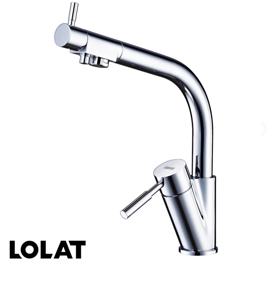 LOLAT羅力 立式單槍RO廚房無鉛水龍頭 冷熱自來水+冷淨水 臺灣製造(D5268LF)