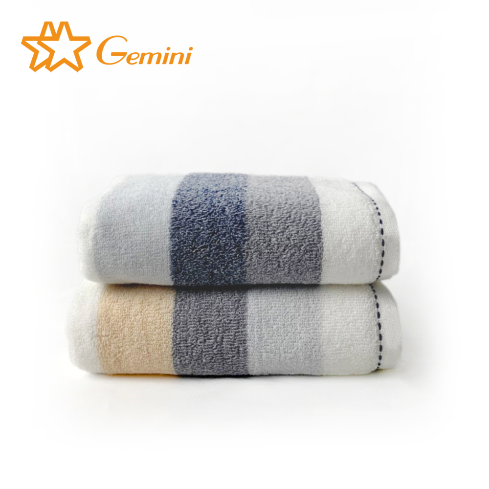 【Gemini 双星毛巾】簡約橫緞混紗系列浴巾(優質純棉x前染混紗)