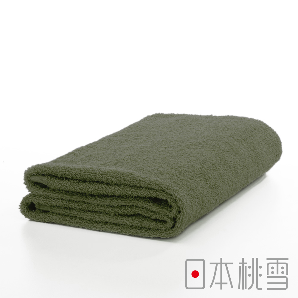 日本桃雪精梳棉飯店浴巾(苔綠)