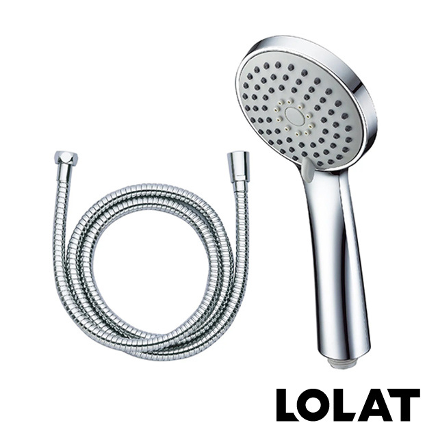 LOLAT 包套低水壓三段式蓮蓬頭＆軟管組 HS330CP＋OS230軟管