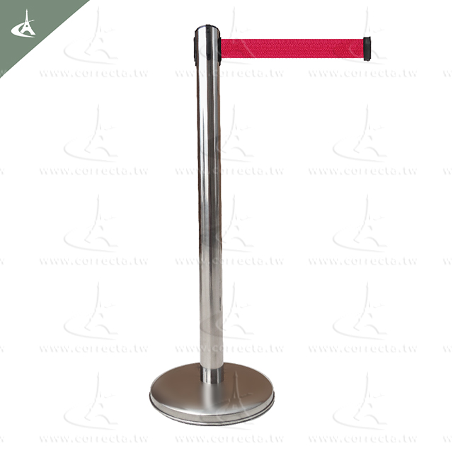 不鏽鋼伸縮圍欄(2組特價，紅龍柱，高98x33cm)，百貨公司、餐廳飯店、賣場排隊引導必備