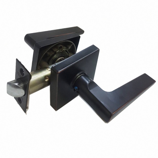 加安 現代風系列 通道鎖 60 mm 古紅銅 方套盤 水平把手鎖 管形板手鎖 內外側板手可互換