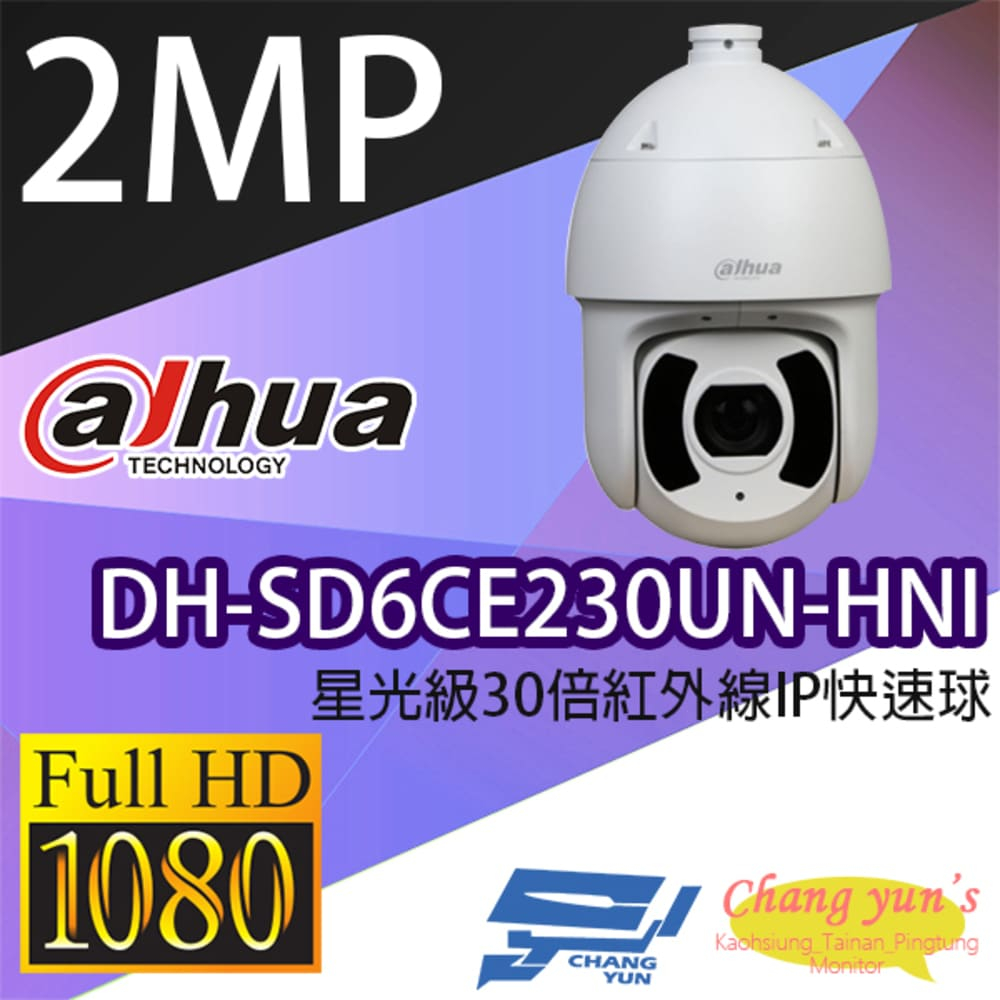 大華 DH-SD6CE230UN-HNI 星光級30倍1080P紅外線 IPcam 快速球攝影機