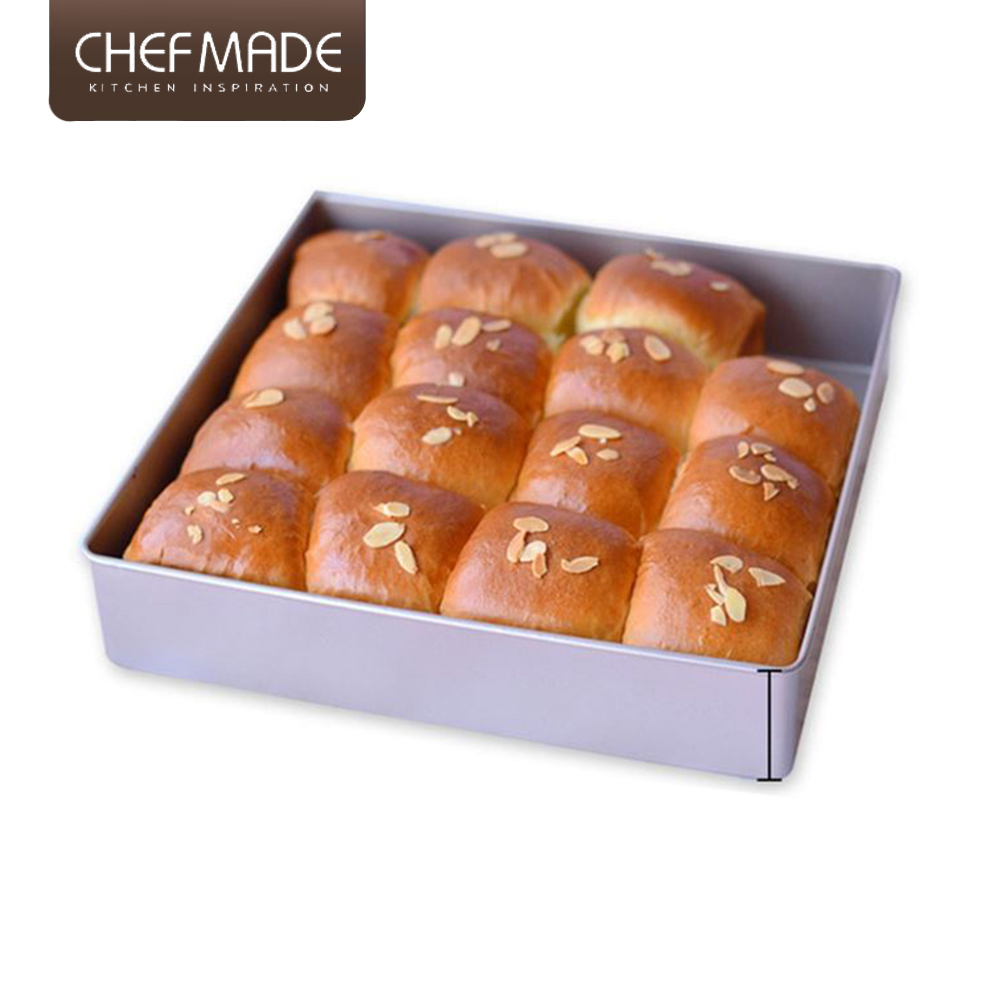【Chefmade】11吋 方型捲邊 加高款不沾烤盤 (CM014)