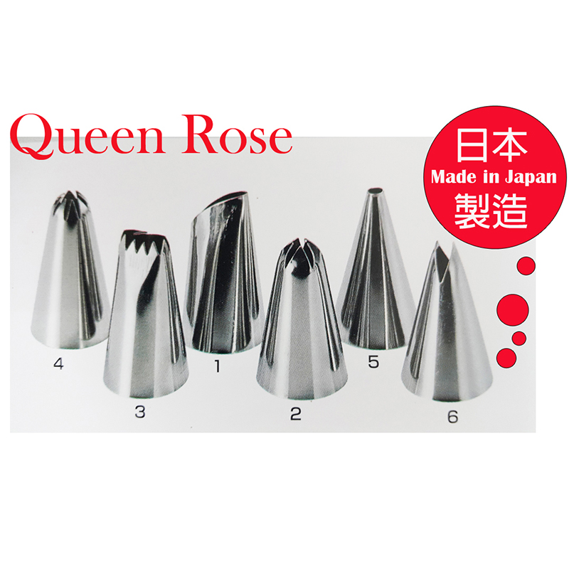 日本霜鳥Queen Rose奶油花嘴組(6種花嘴)