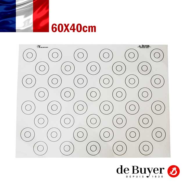 法國【de Buyer】畢耶烘焙 馬卡龍專用不沾材質矽膠烘焙墊60x40cm