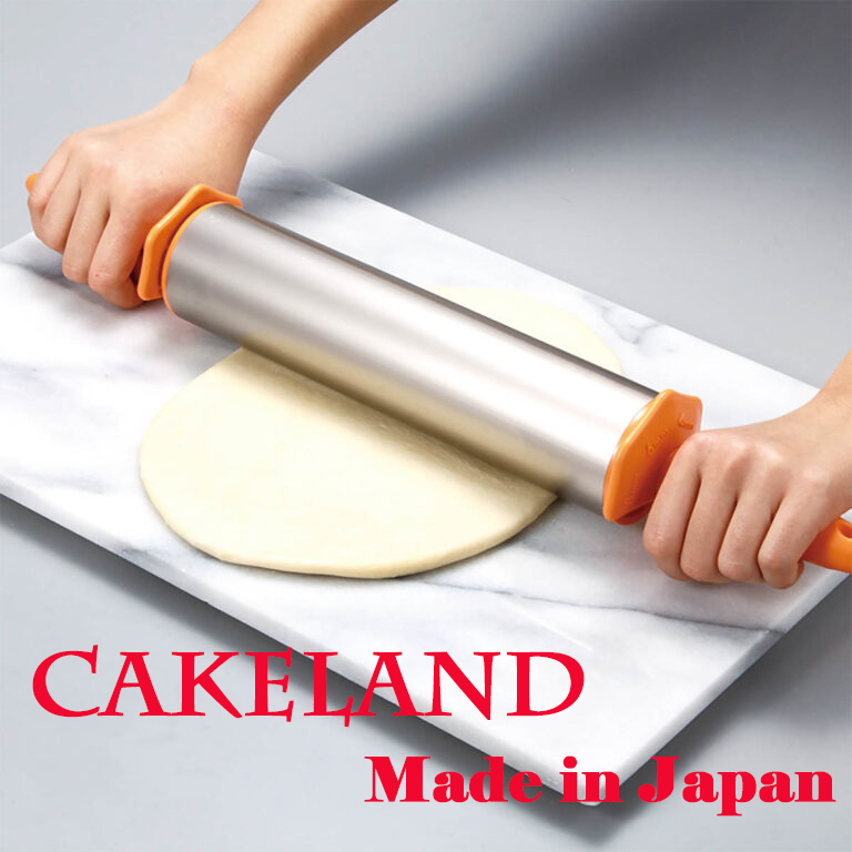 日本CAKELAND五角形刻度盤擀麵棍(可調整麵皮厚度)