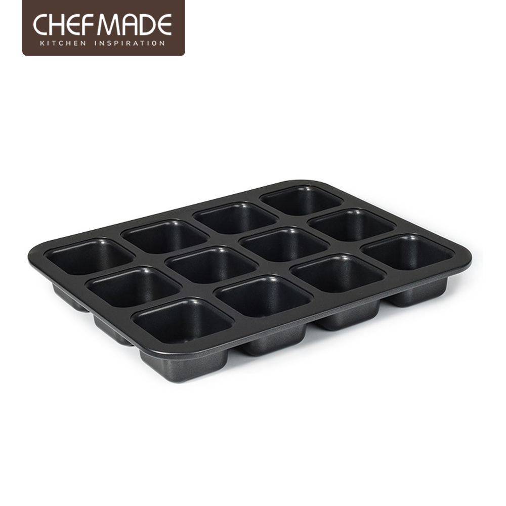 【美國Chefmade】12連方形蛋糕不沾模(CM115)