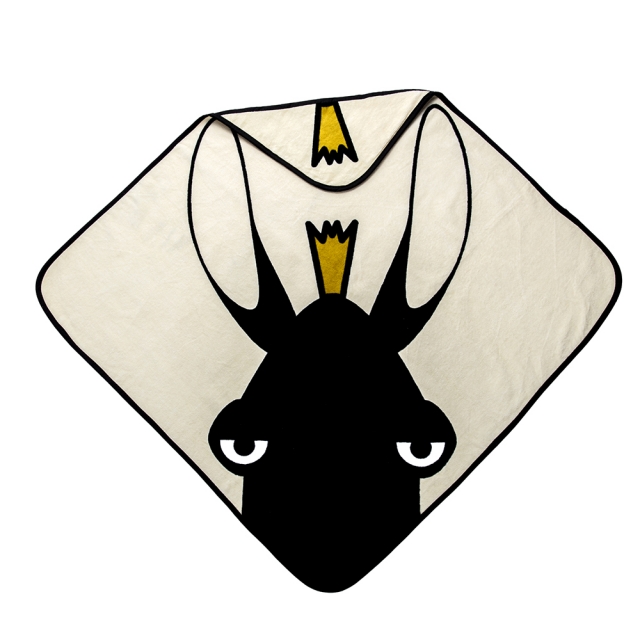 挪威Babylivia 連帽有機棉浴巾-麋鹿(3色可選)