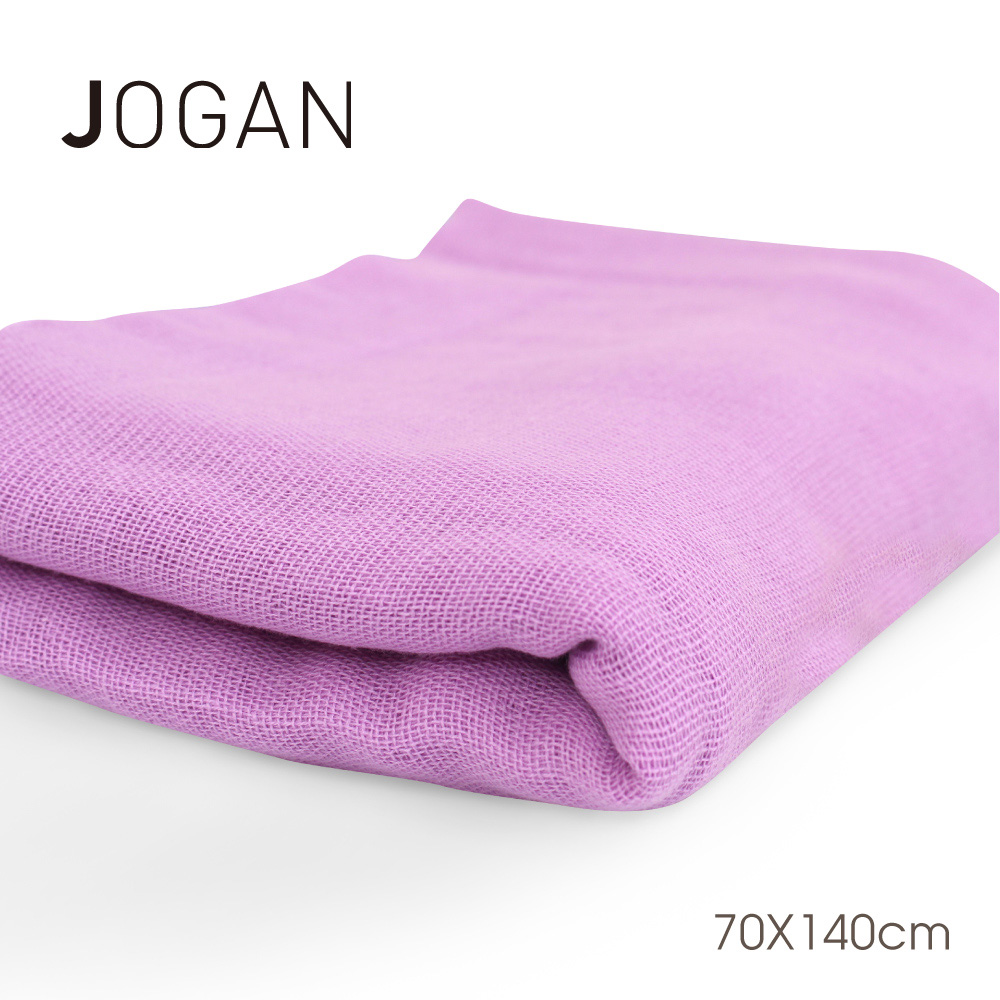 OVLOV 三層紗布素色大浴巾-紫/日本寶寶嬰兒被單包巾涼被毛巾