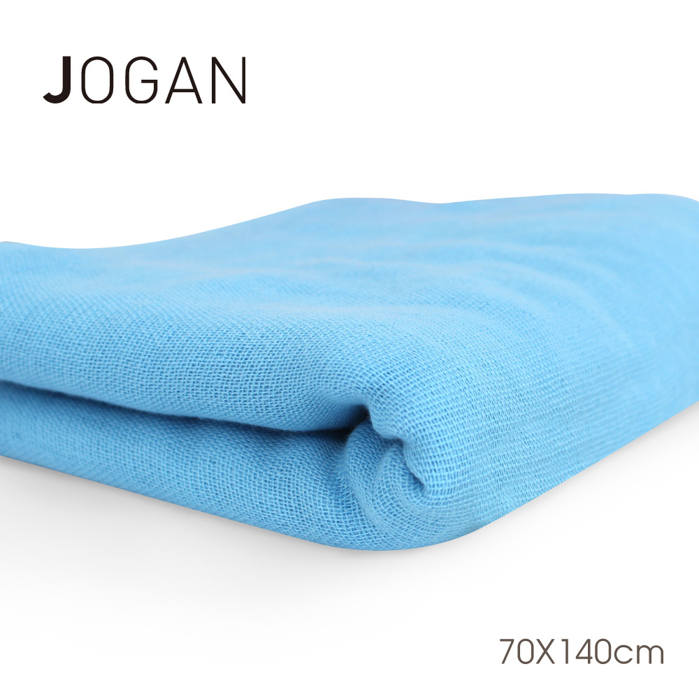 OVLOV 三層紗布素色大浴巾-深藍/日本寶寶嬰兒被單包巾涼被毛巾