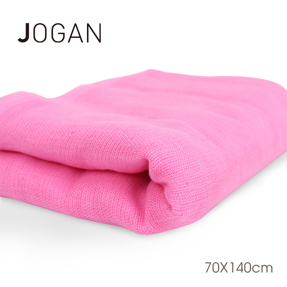 OVLOV 三層紗布素色大浴巾-桃紅/日本寶寶嬰兒被單包巾涼被毛巾