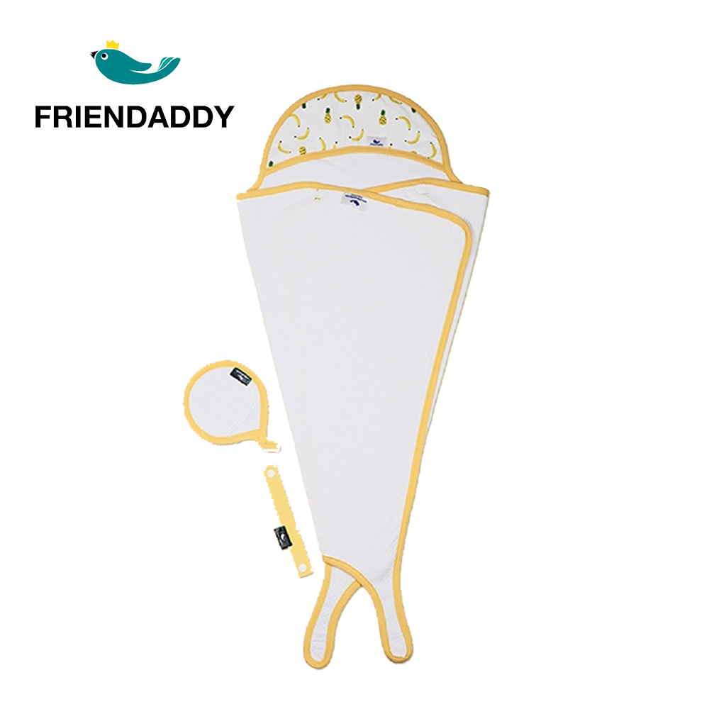 【Friendaddy】冰淇淋多功能嬰兒浴巾 - 黃色水果