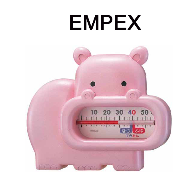 日本EMPEX可愛河馬沐浴漂浮水溫計