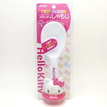 日本 Sanrio Hello Kitty 直立式飯匙座含飯匙-白(0504)