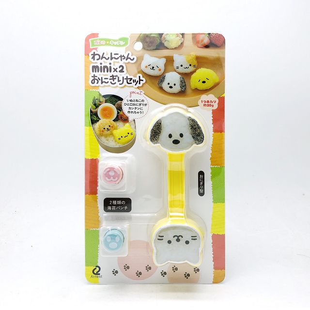 日本 ARNEST 造型飯糰壓模器 小狗和小貓 附打洞器(0253)