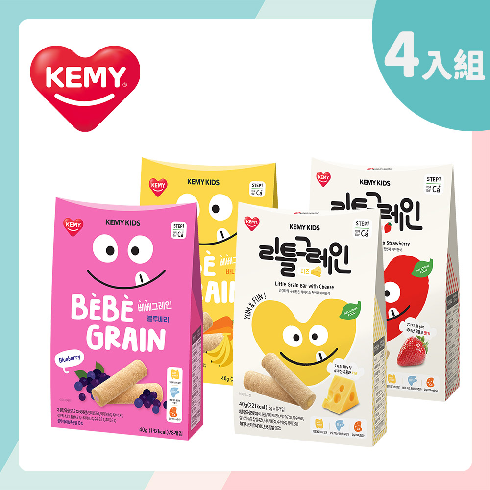 韓國【KEMY KIDS】貪吃凱米穀物小捲心(40g)(4入組)