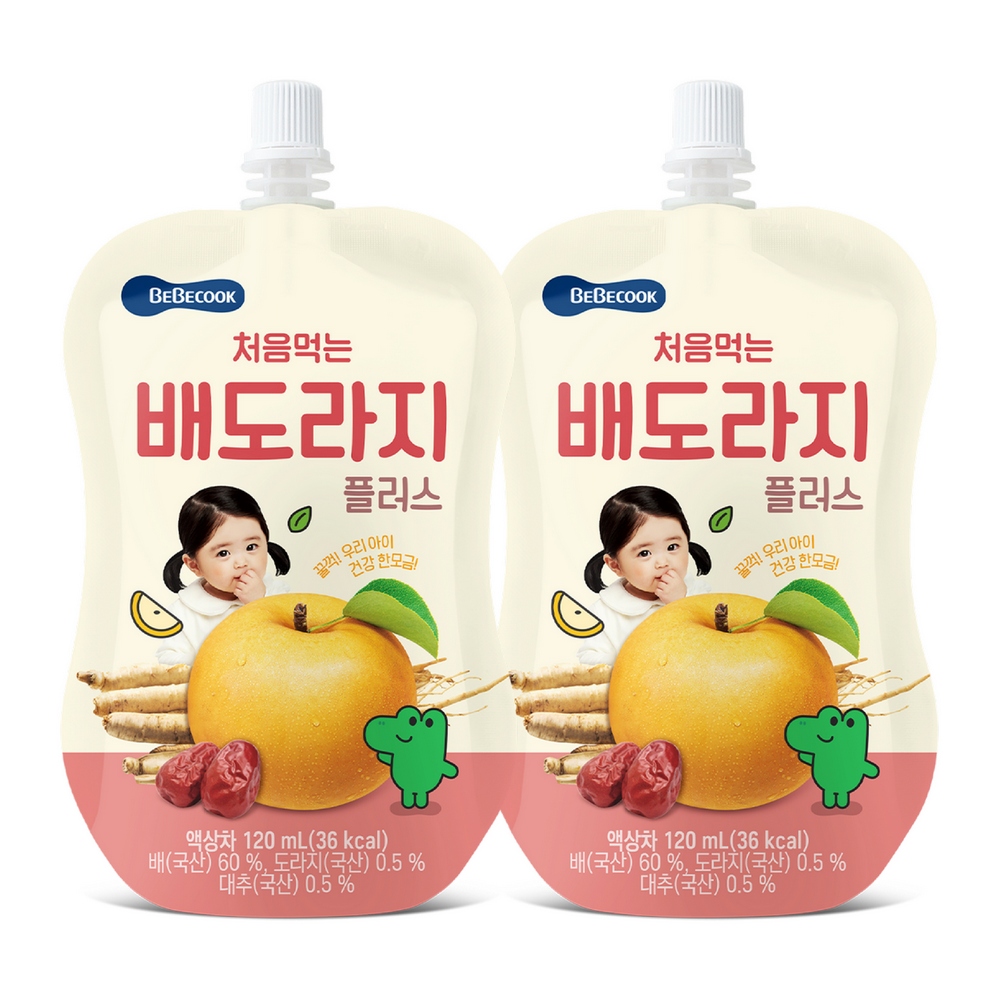 韓國 Bebecook 寶膳 嬰幼兒雪梨紅棗桔梗汁(120ml)(2入組)
