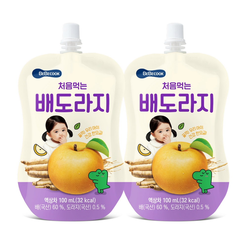 韓國 Bebecook 寶膳 嬰幼兒雪梨桔梗汁(100ml)(2入組)