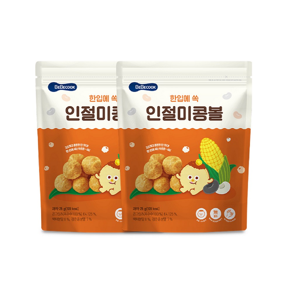 韓國【Bebecook】嬰幼兒玉米球-原味(25g) (2入組)