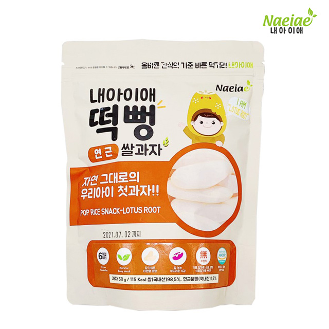 Naeiae韓國米餅-蓮藕30g(建議6個月以上適吃)