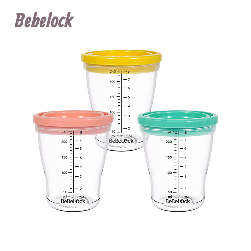 BeBeLock防漏儲存杯(3入/240ml)三款可選