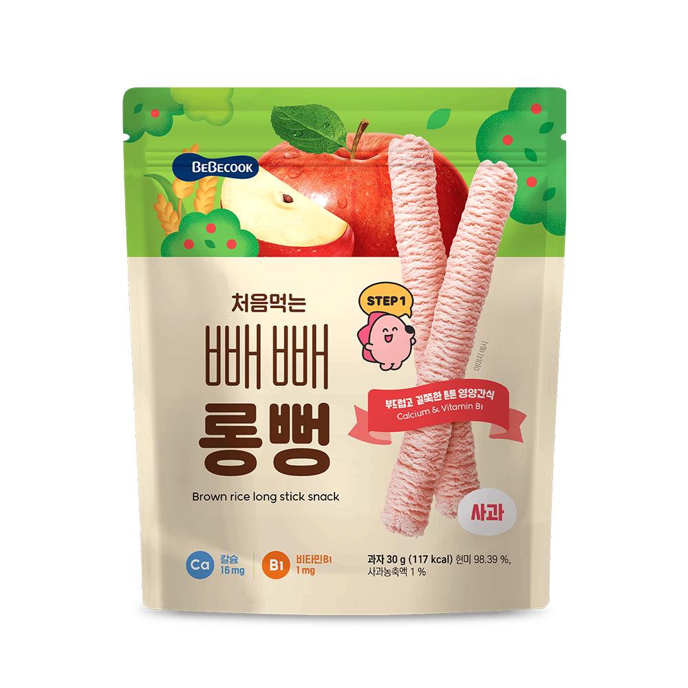韓國【BEBECOOK】寶膳 嬰幼兒初食綿綿貝貝棒-蘋果(30g)