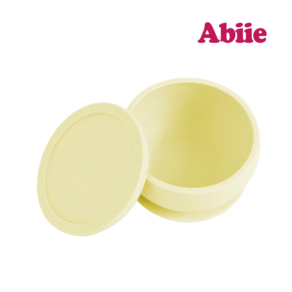 Abiie 食光碗-吸盤式矽膠餐碗(檸檬黃)