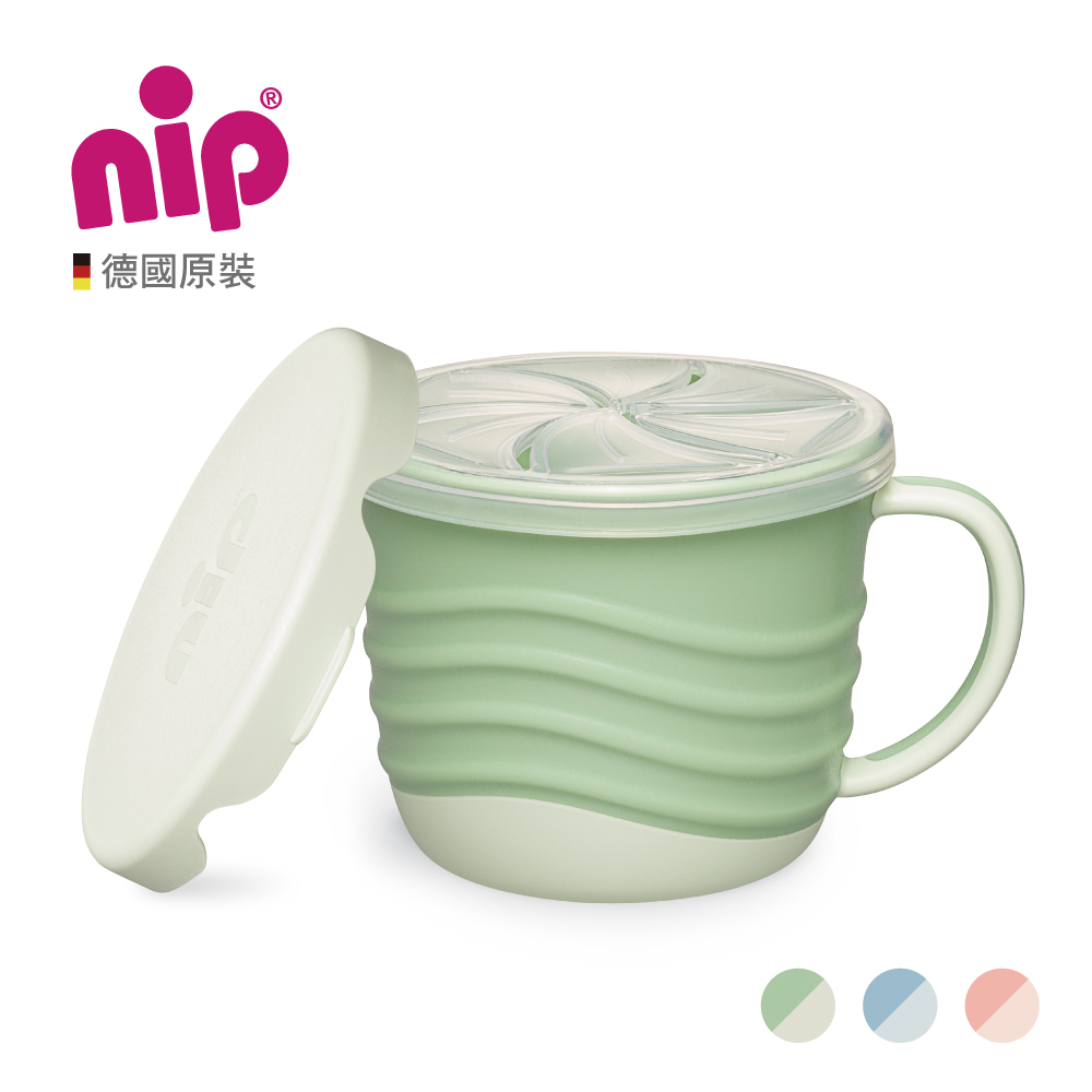 nip 環保系列二合一點心盒-綠/藍/粉