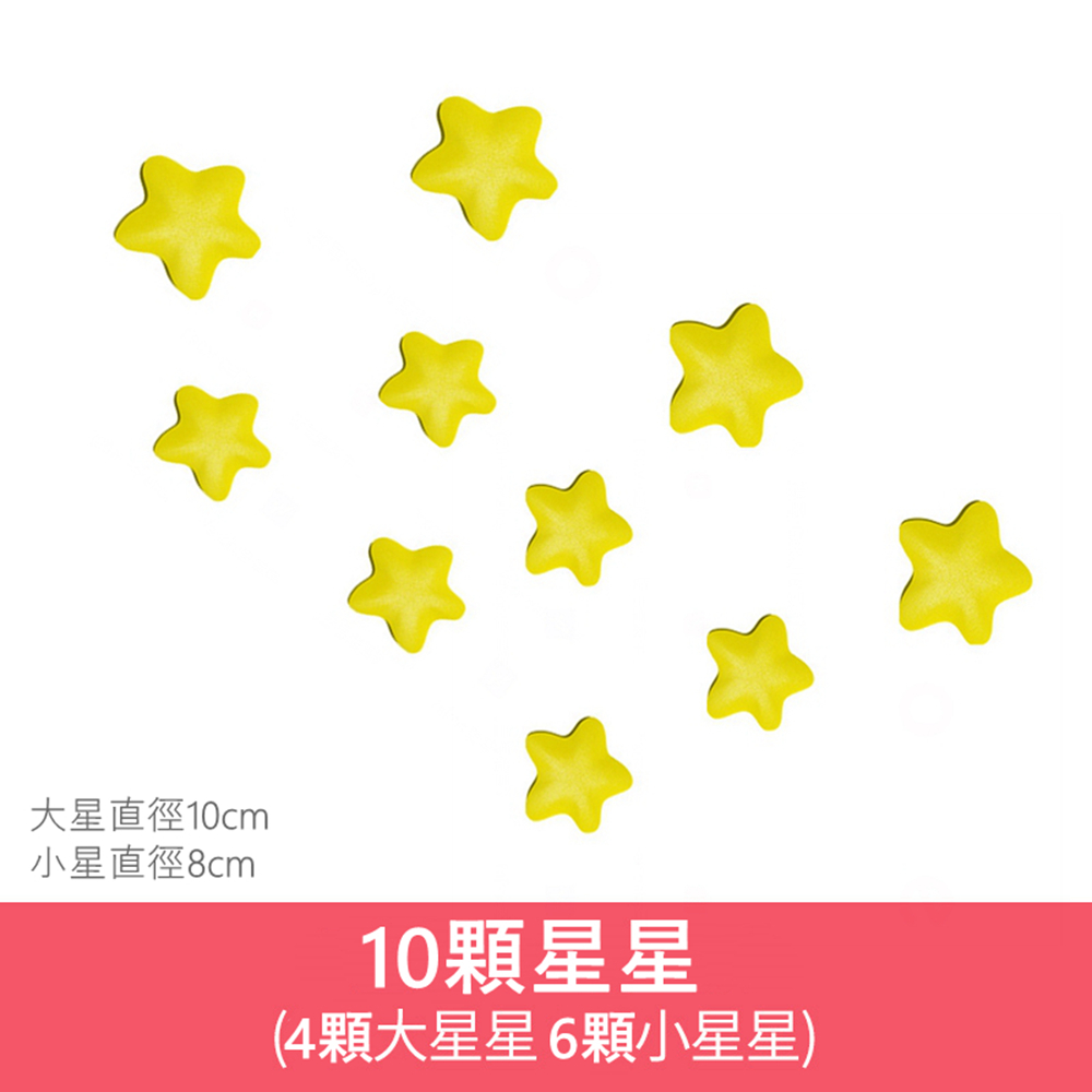 【Vanibaby】3D立體防撞壁飾(10顆黃星)