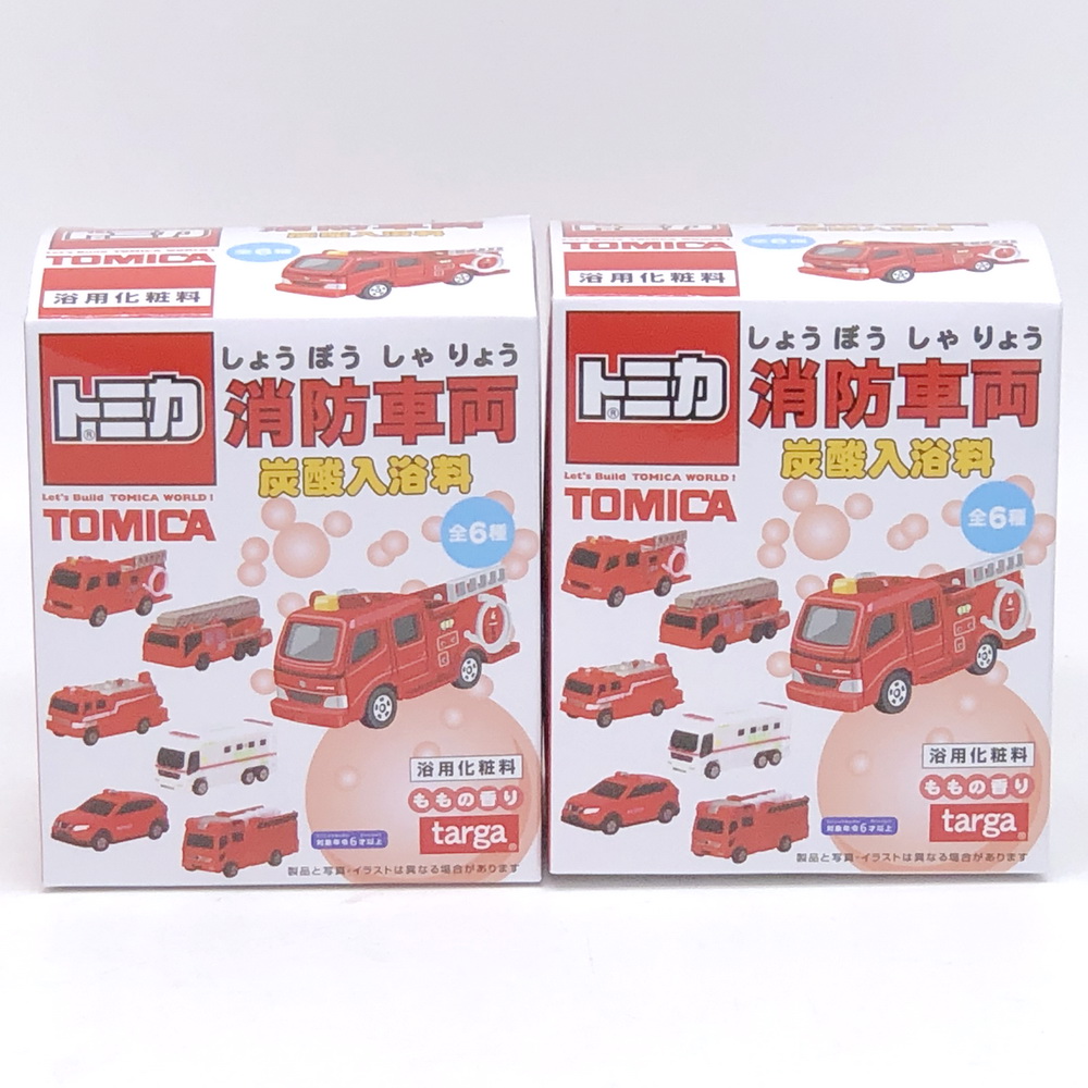 日本 TOMICA 入浴劑 沐浴劑 泡泡球 沐浴球-消防車系列-2盒入(6976)